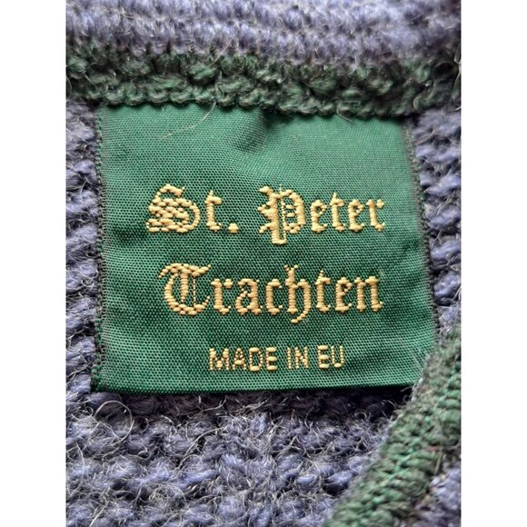 Vintage St. Peter Trachten Boys Knit Wool Vest With Wooden Buttons Boys 6/7 - Picture 4 of 10